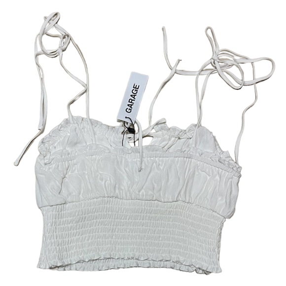 White Garage cropped tank top - Picture 5 of 5